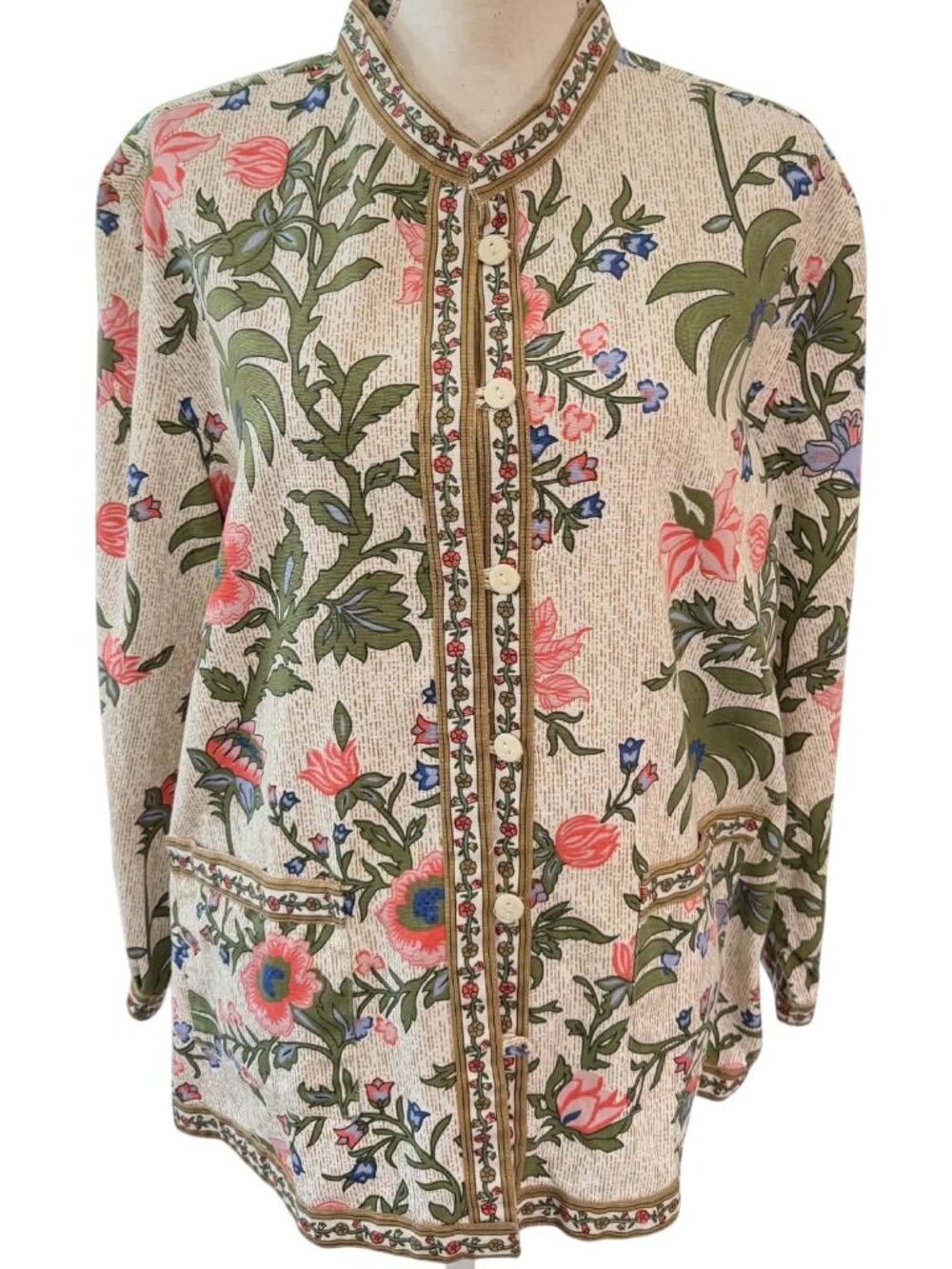 Vintage Tudor Court by Haband Floral Print Jacket.